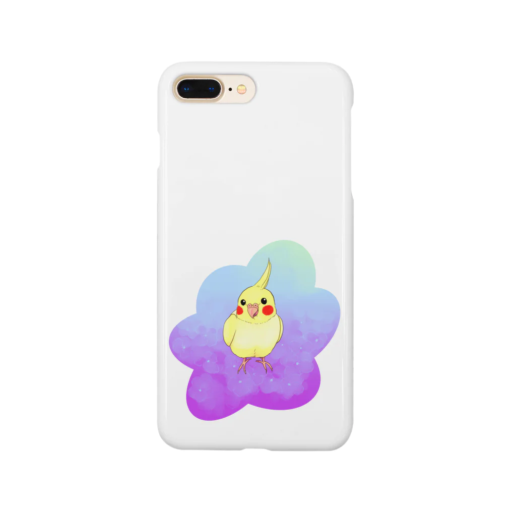 牡丹のオカメインコと花 Smartphone Case