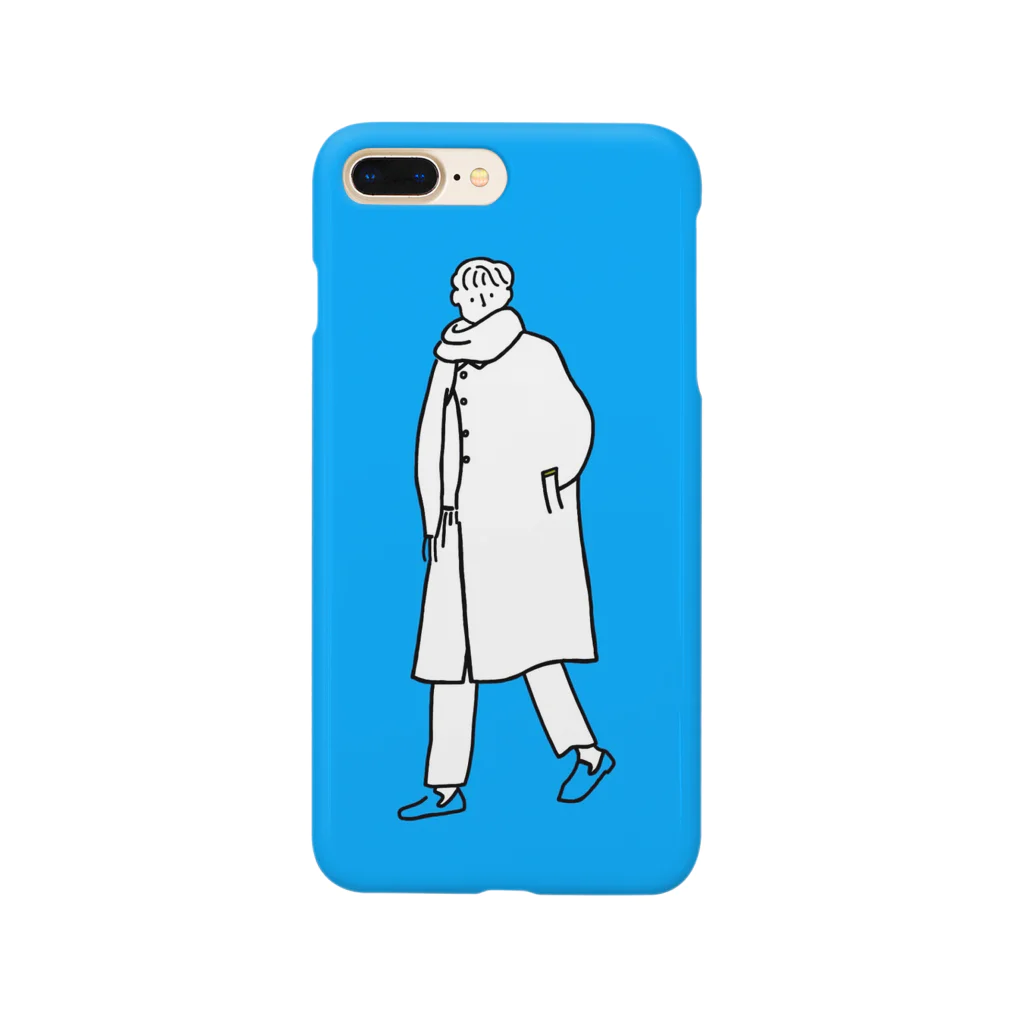 S N E LIFEの冬の男の子　みずいろ Smartphone Case