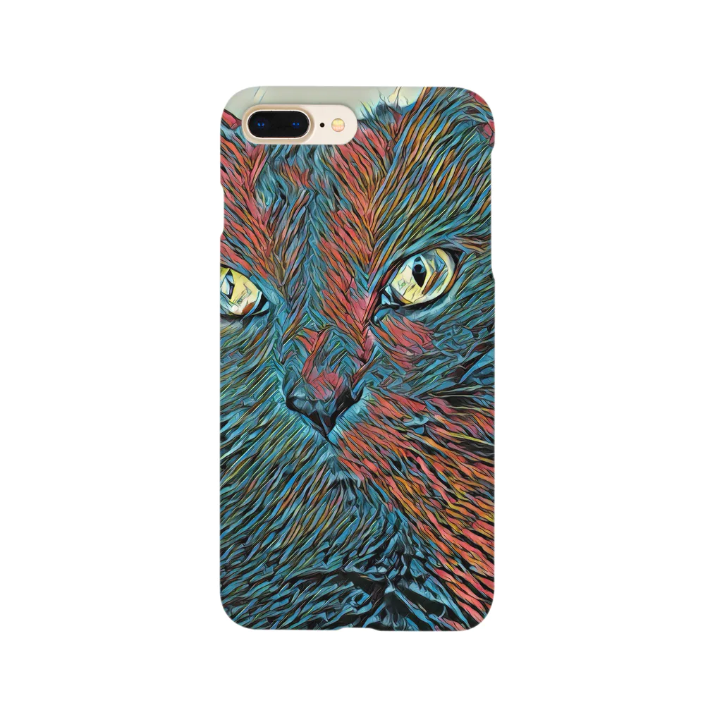 Ｌ＆Ｔ（Luna & Tama)のＬ＆Ｔ（正面・赤青猫１） Smartphone Case