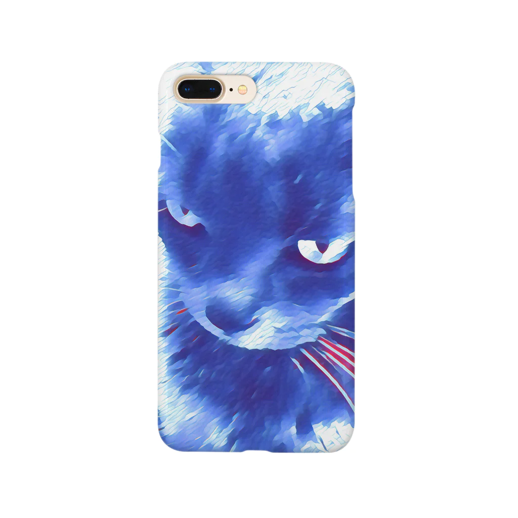 Ｌ＆Ｔ（Luna & Tama)のＬ＆Ｔ（斜め・白青猫１） Smartphone Case