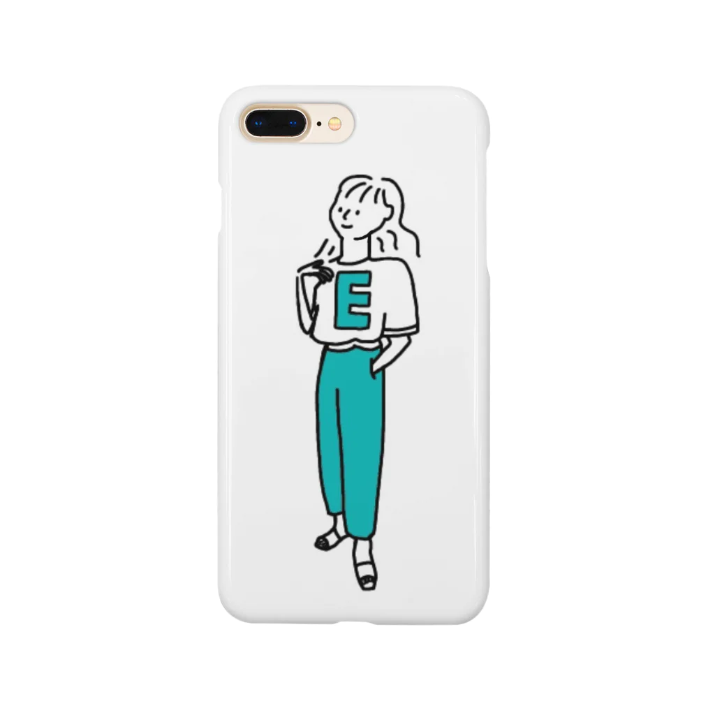 S N E LIFEの夏の女の子　みずいろ Smartphone Case