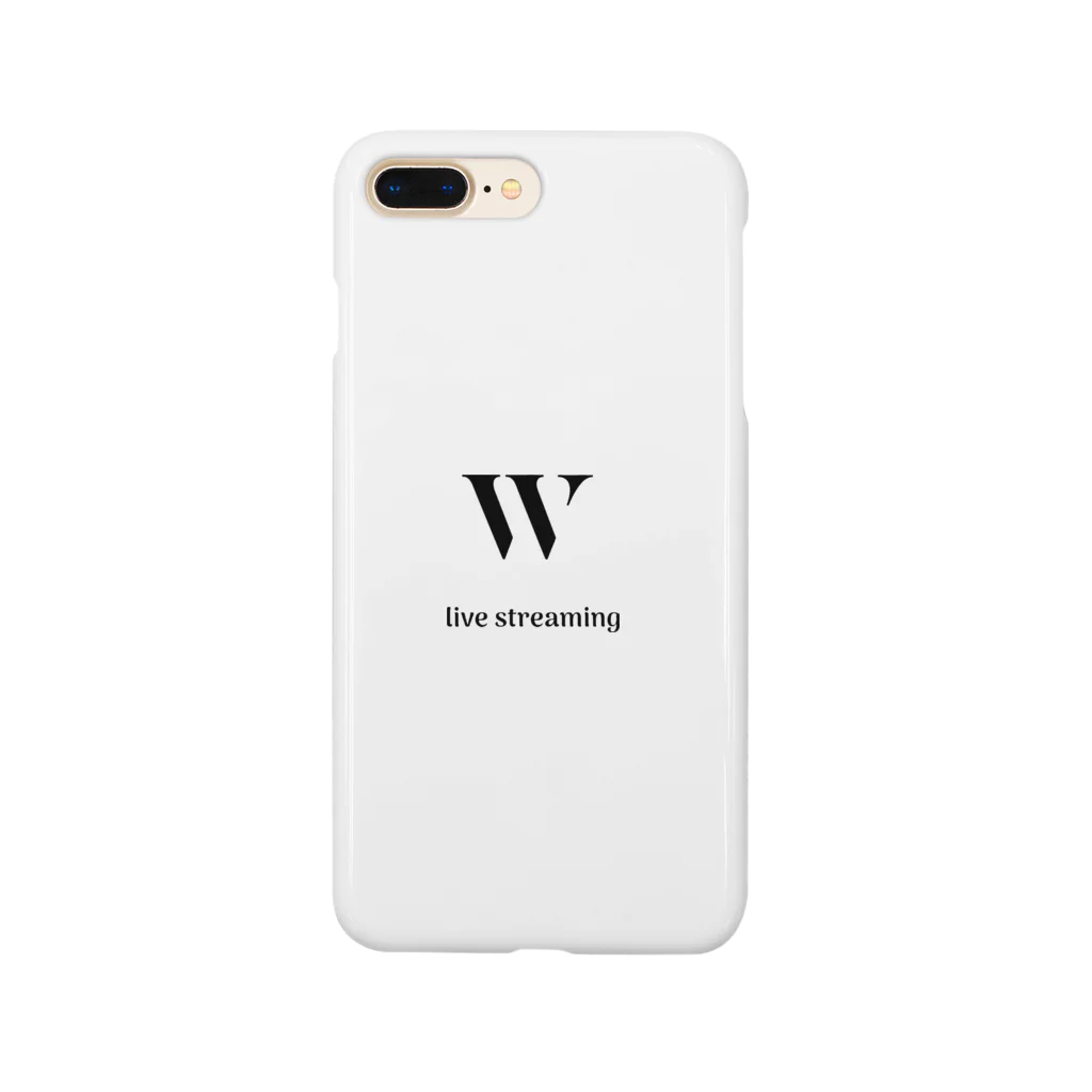 👑🐺Wolf🐺⚔️［Live streaming］のうるふロゴ ブラックホワイト Smartphone Case