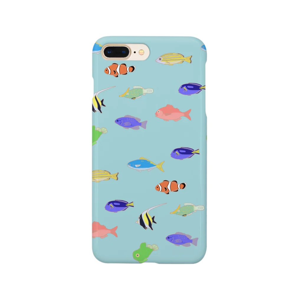 ハナのお店のカラフルな魚（ブルー） Smartphone Case