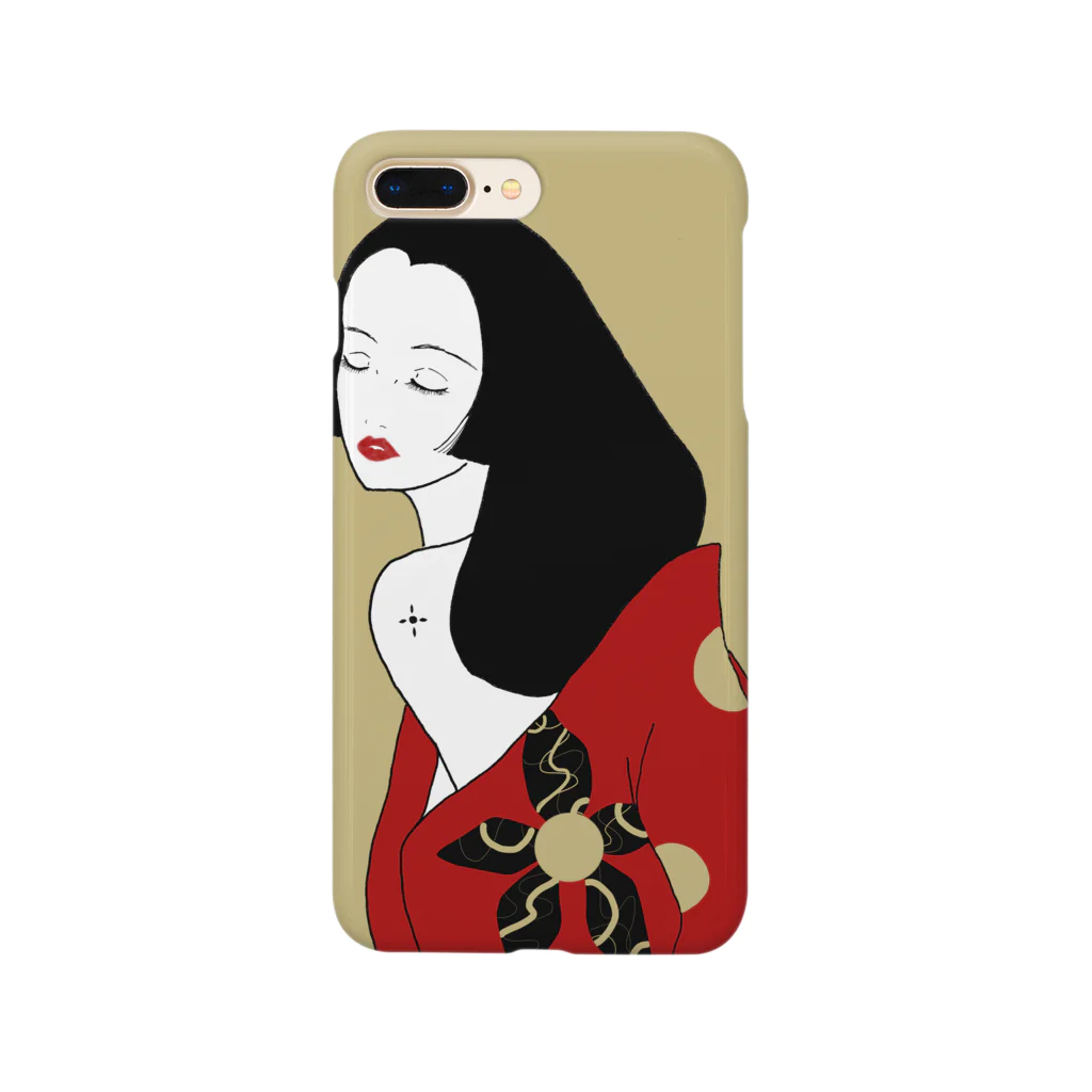 黒髪乙女の姫カットの乙女 Smartphone Case