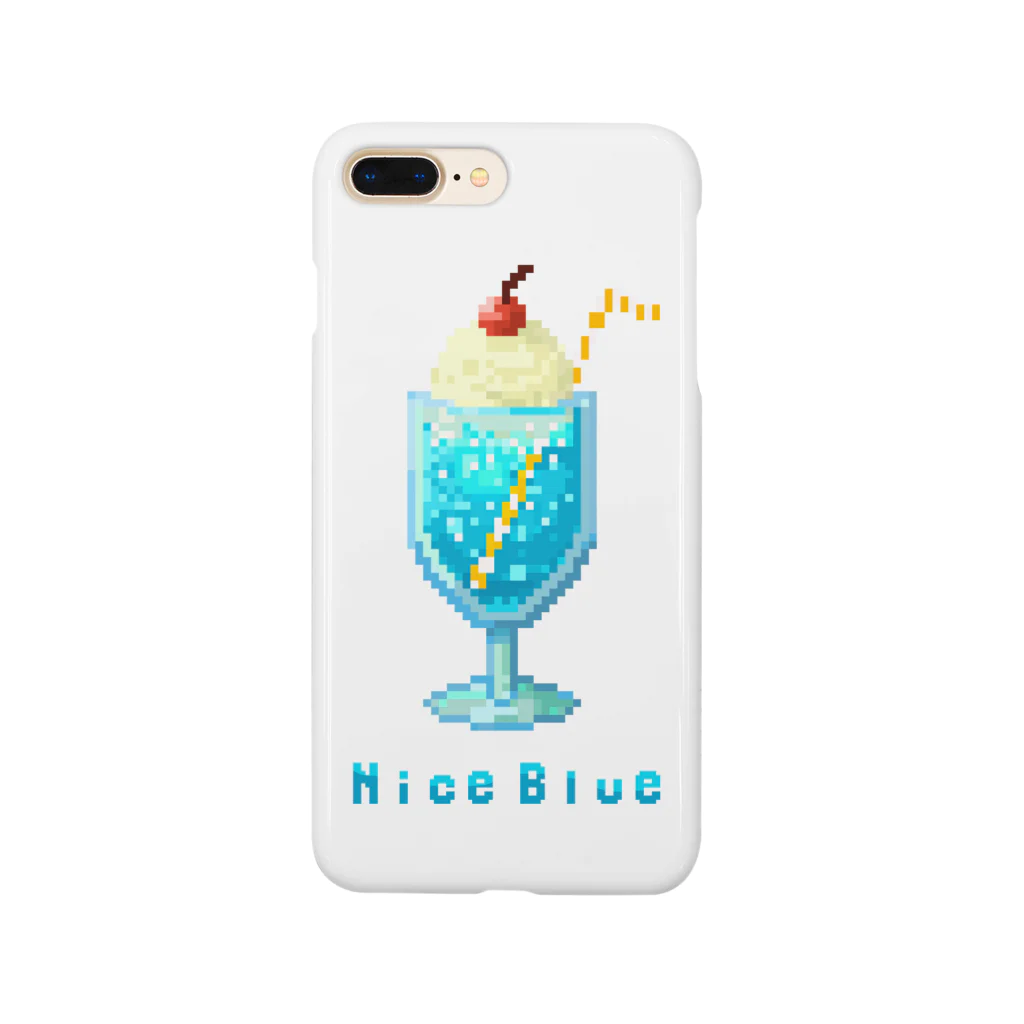 ハルカゼ雑貨店のドットブルークリームソーダ Smartphone Case