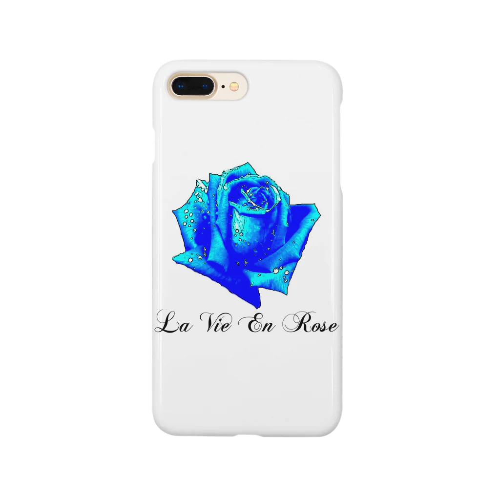 FabergeのLa Vie En Rose-Blue スマホケース