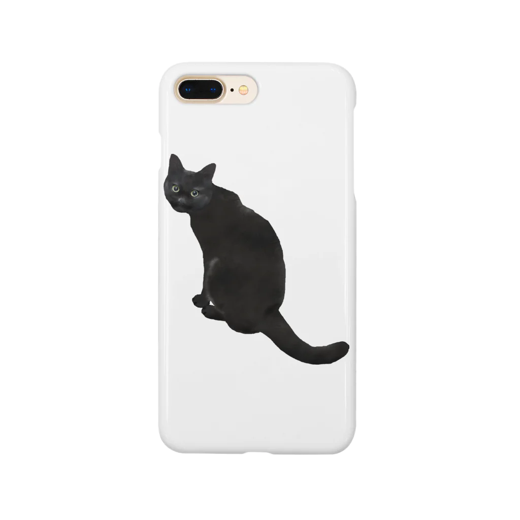 猫とやっし～ぃのアレコレの振り向く黒猫 Smartphone Case