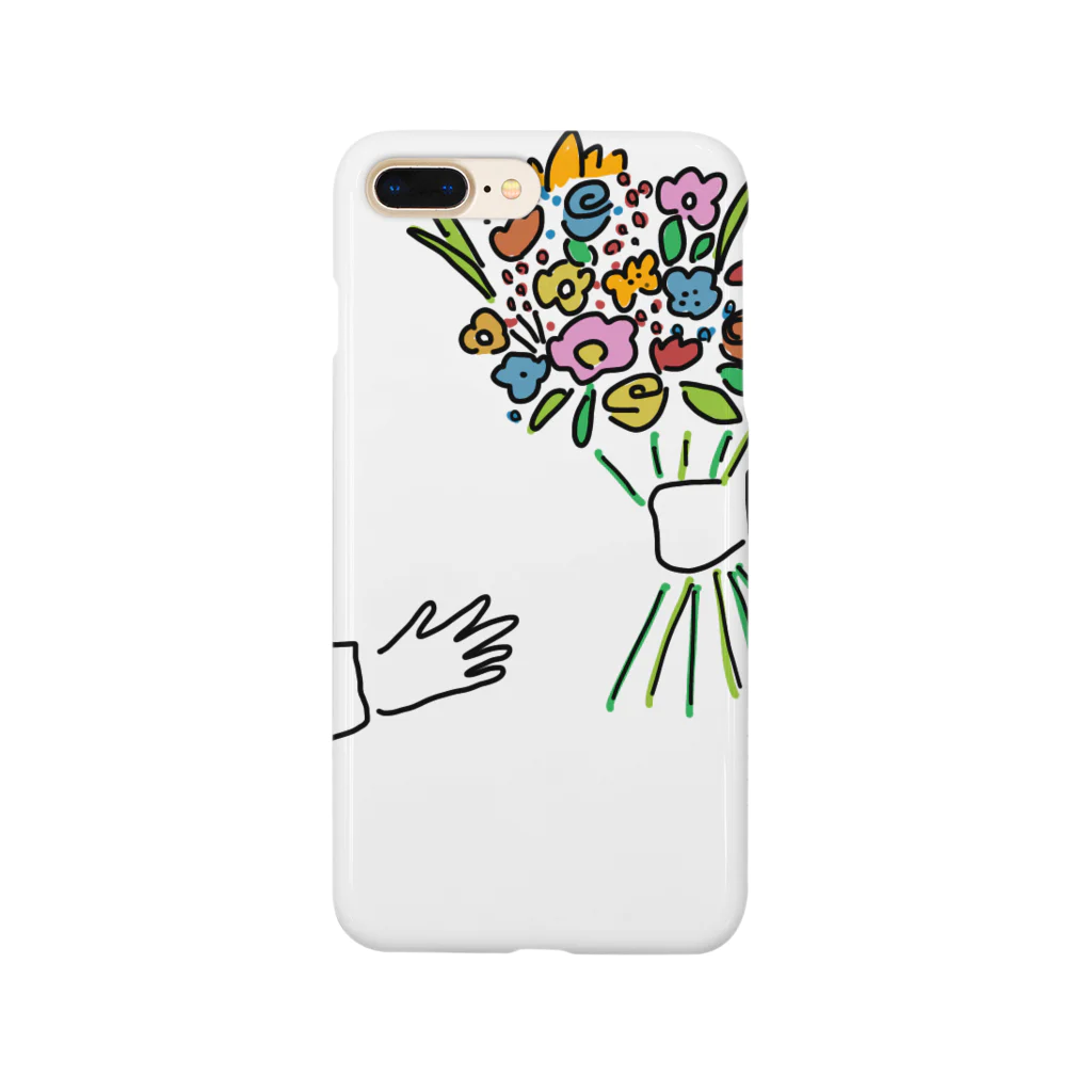 ズッキーニ。のズッキーニと花束 Smartphone Case