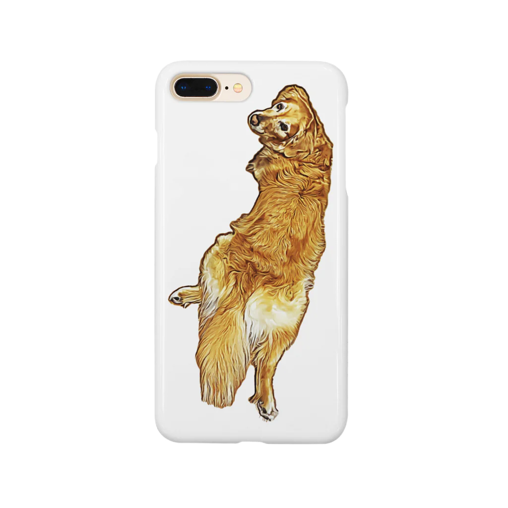 flatcoatedretrieverのgolden retriever Smartphone Case