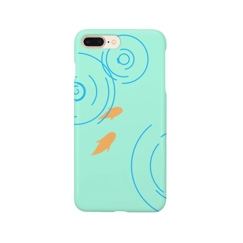 ずっぽんぽ(利益100円均一)の波紋と金魚 Smartphone Case