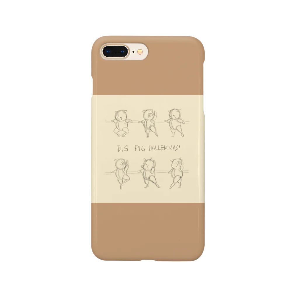 atelier✳︎miraのBAR LESSON PIGS：sketch two tone スマホケース