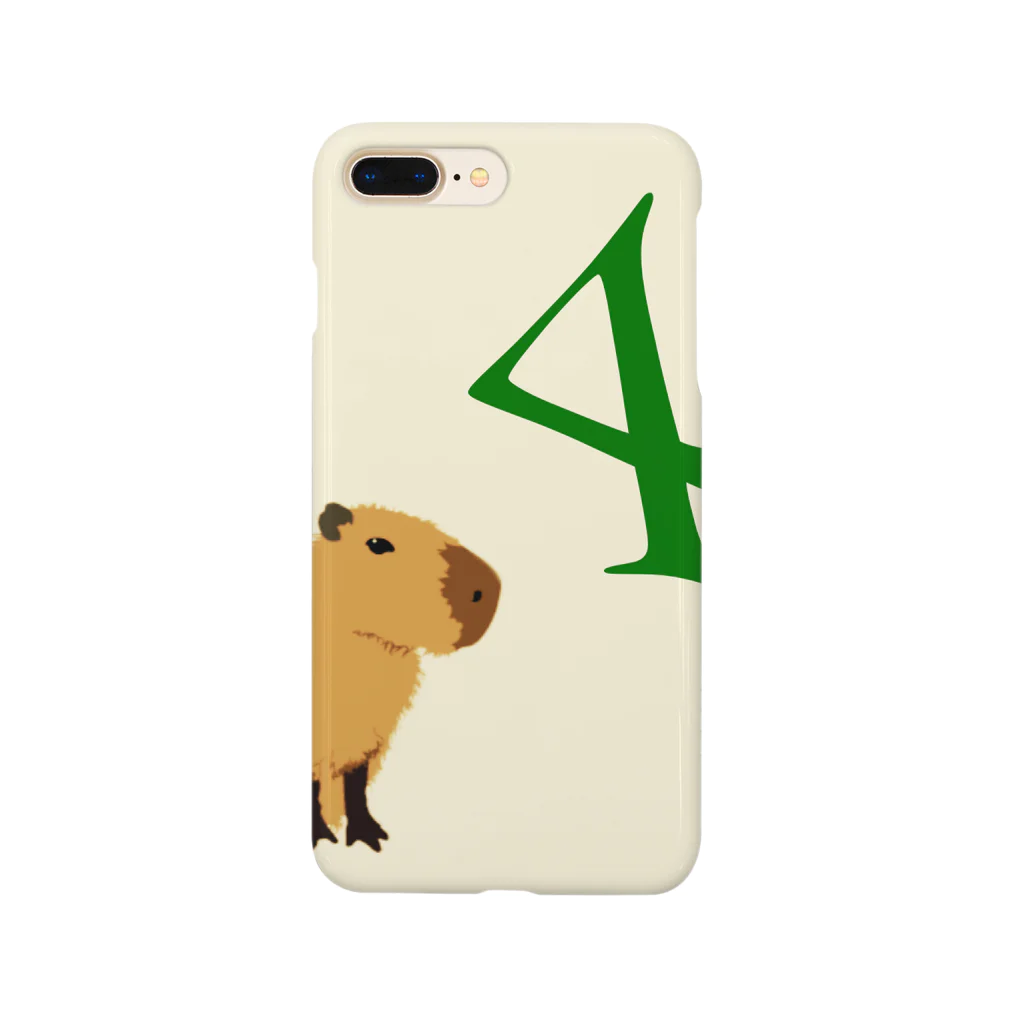 カピバラウンジの物販のご安全に、ヨシ！誕生数4のカピバラ Smartphone Case