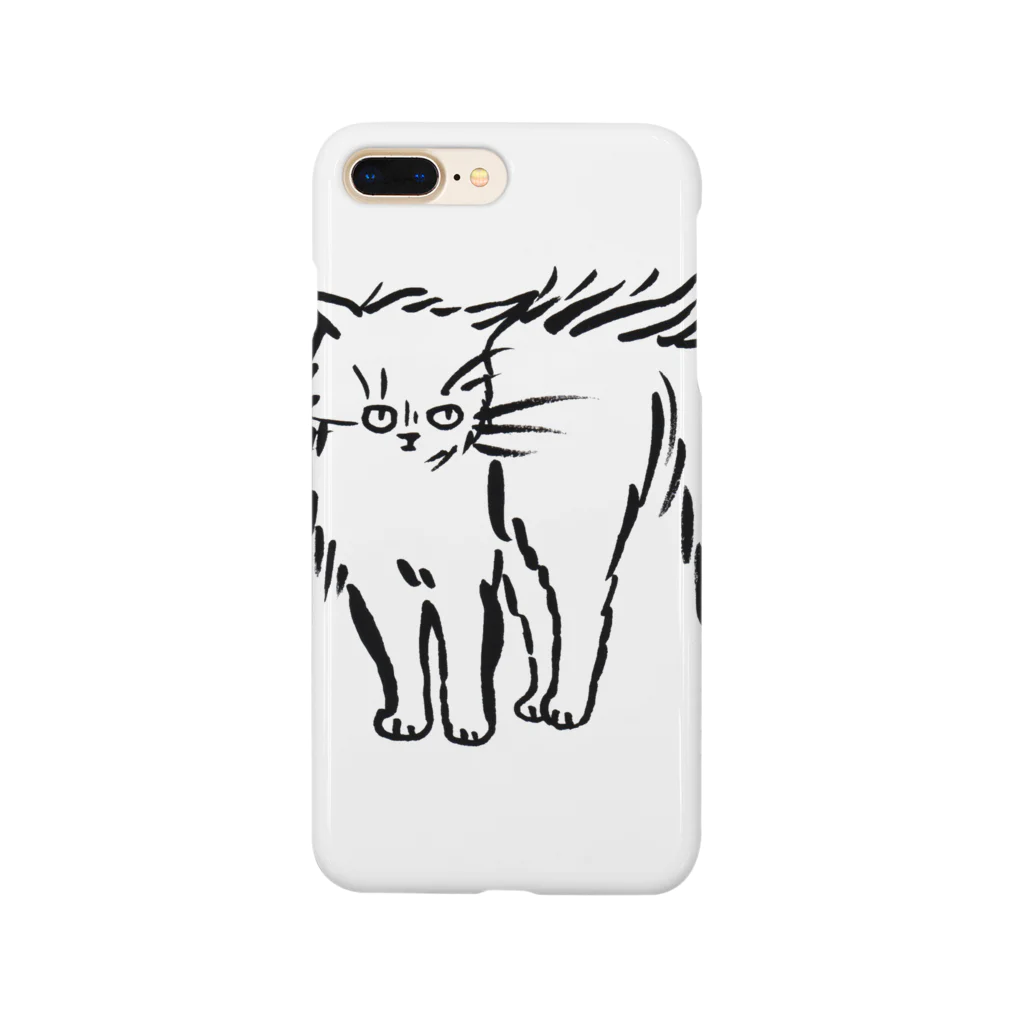 マイマイタケの怒ってます（白猫） Smartphone Case