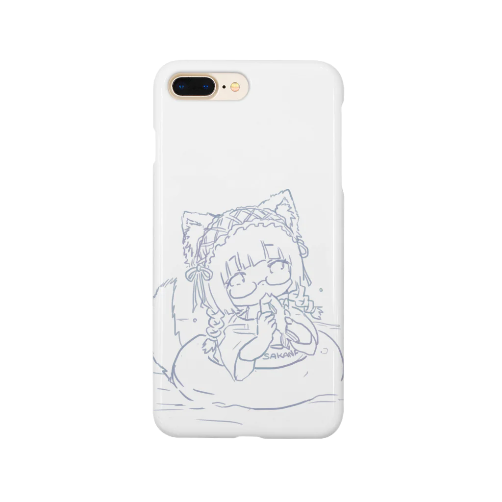 ぺろねこのうきわねこ。 Smartphone Case