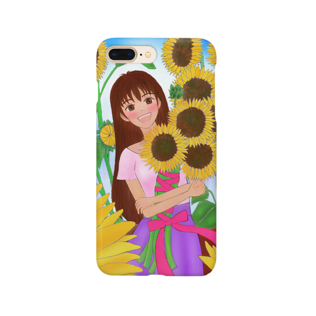 moon333Starry☆Skyのひまわり🌻花言葉:私はあなただけを見つめる Smartphone Case