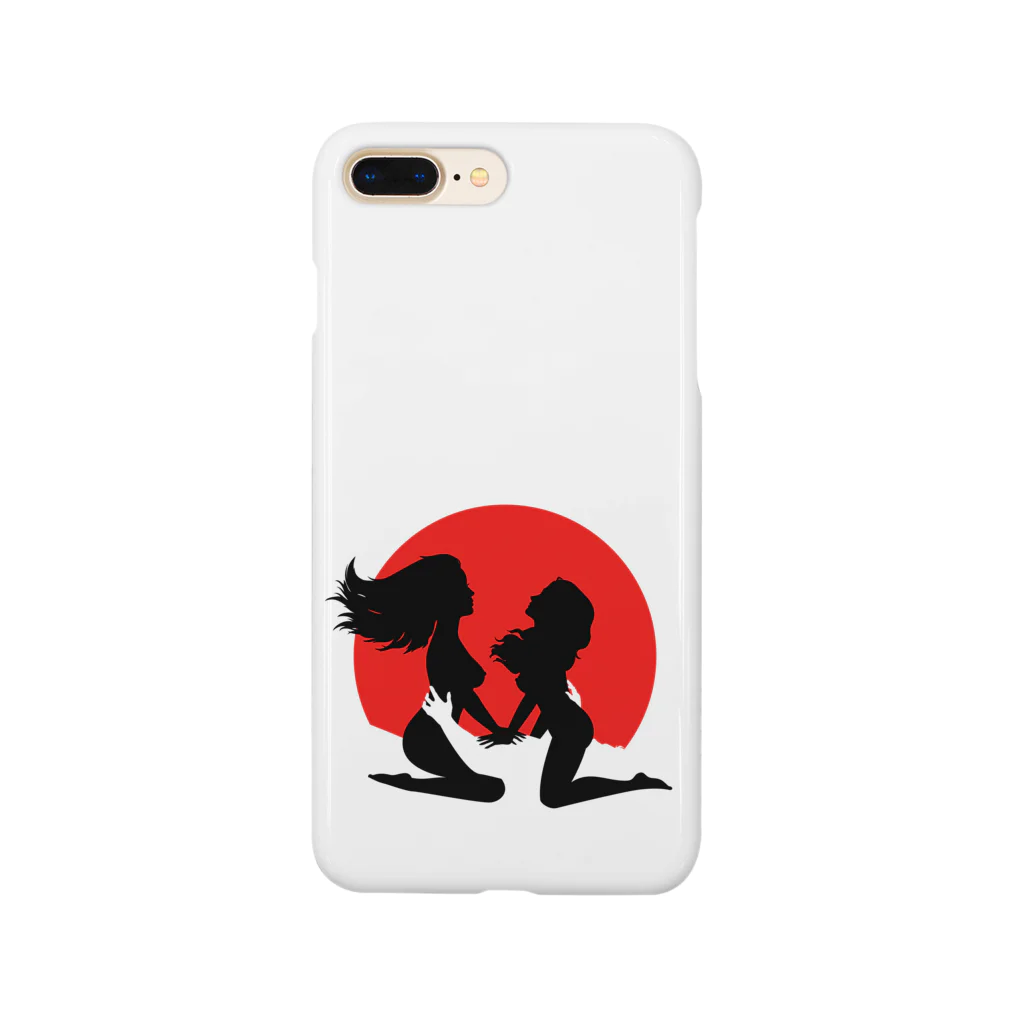 NOBODY754のThreesome Sun (Black) Smartphone Case