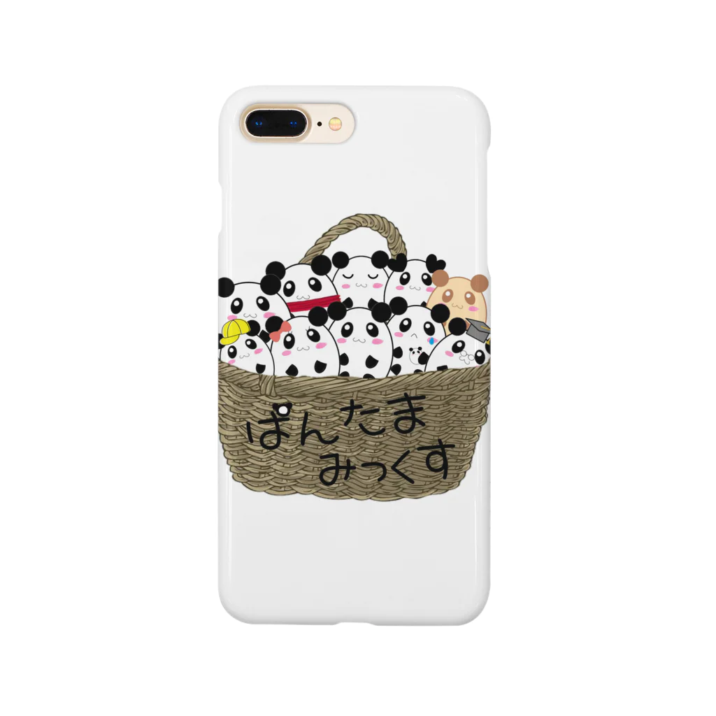 YmMy_shopのぱんたま　かごver Smartphone Case