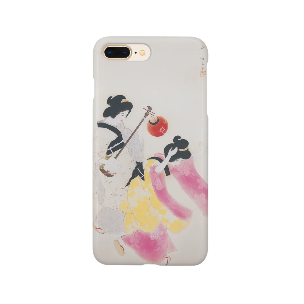 世界の絵画アートグッズの北野恒富《阿波踊》 Smartphone Case