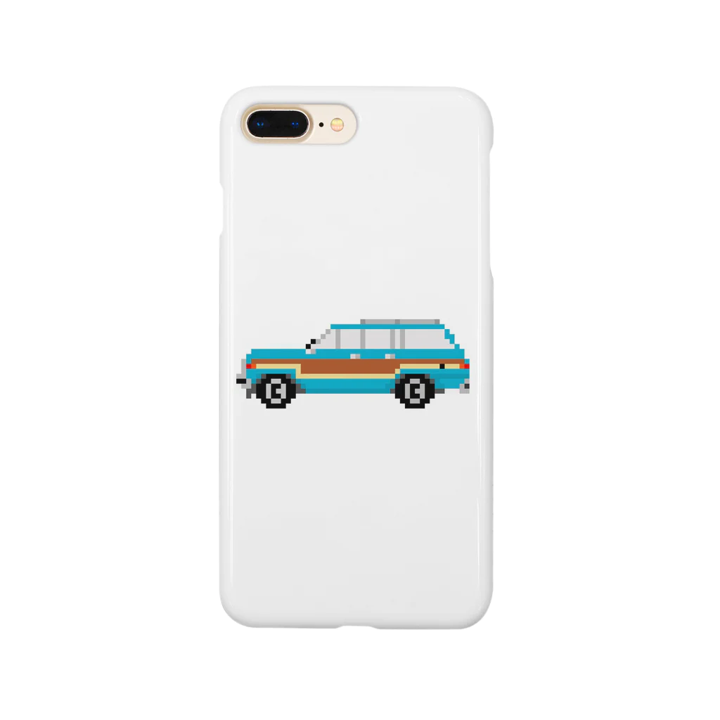 ふろあがり虫描きのアメリカンな車(ターコイズブルー) Smartphone Case