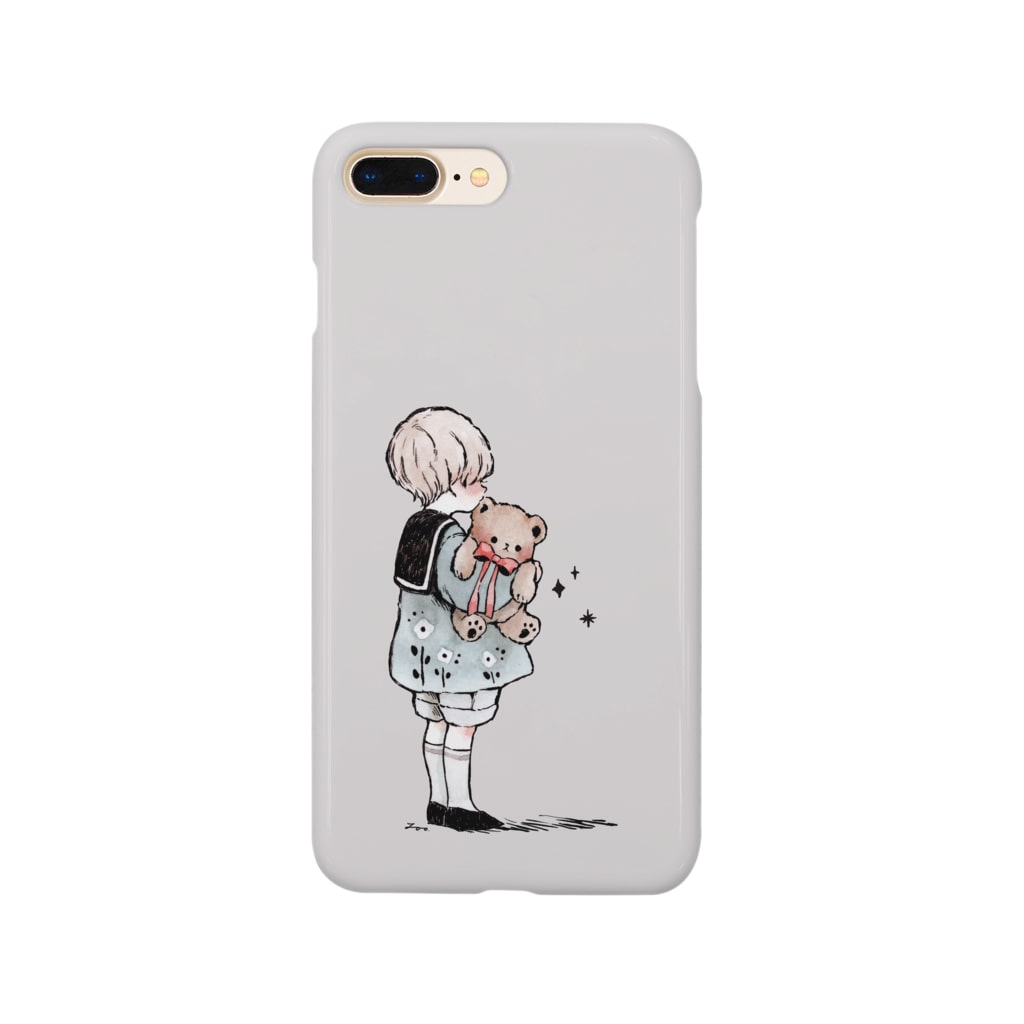 男の子とくまさん テディベア のかわいいイラストグッズ 遠北ほのかのお店 Honokatookita のスマホケース Iphoneケース 通販 Suzuri スズリ