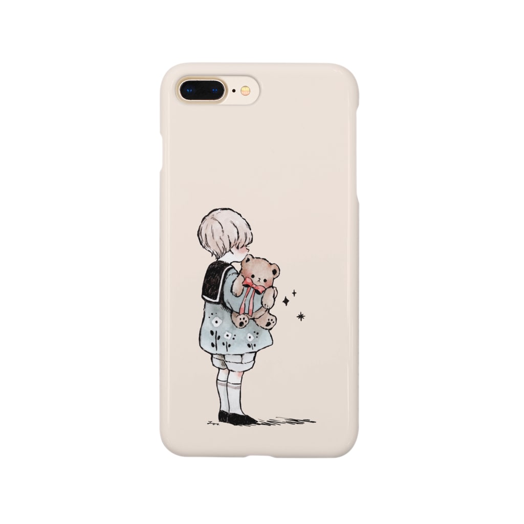 男の子とくまさん テディベア のかわいいイラストグッズ 遠北ほのかのお店 Honokatookita のスマホケース Iphoneケース 通販 Suzuri スズリ