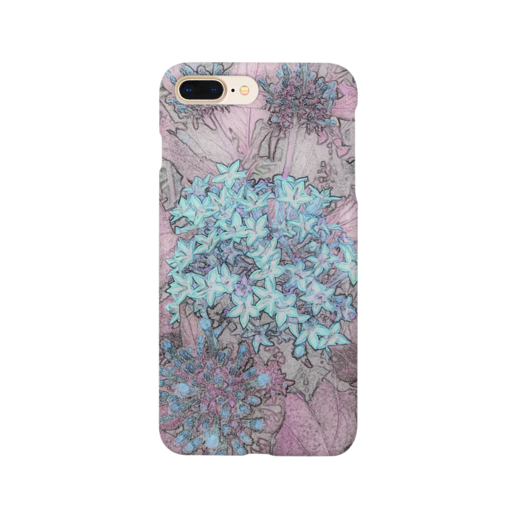 hibiのblue 花 Smartphone Case