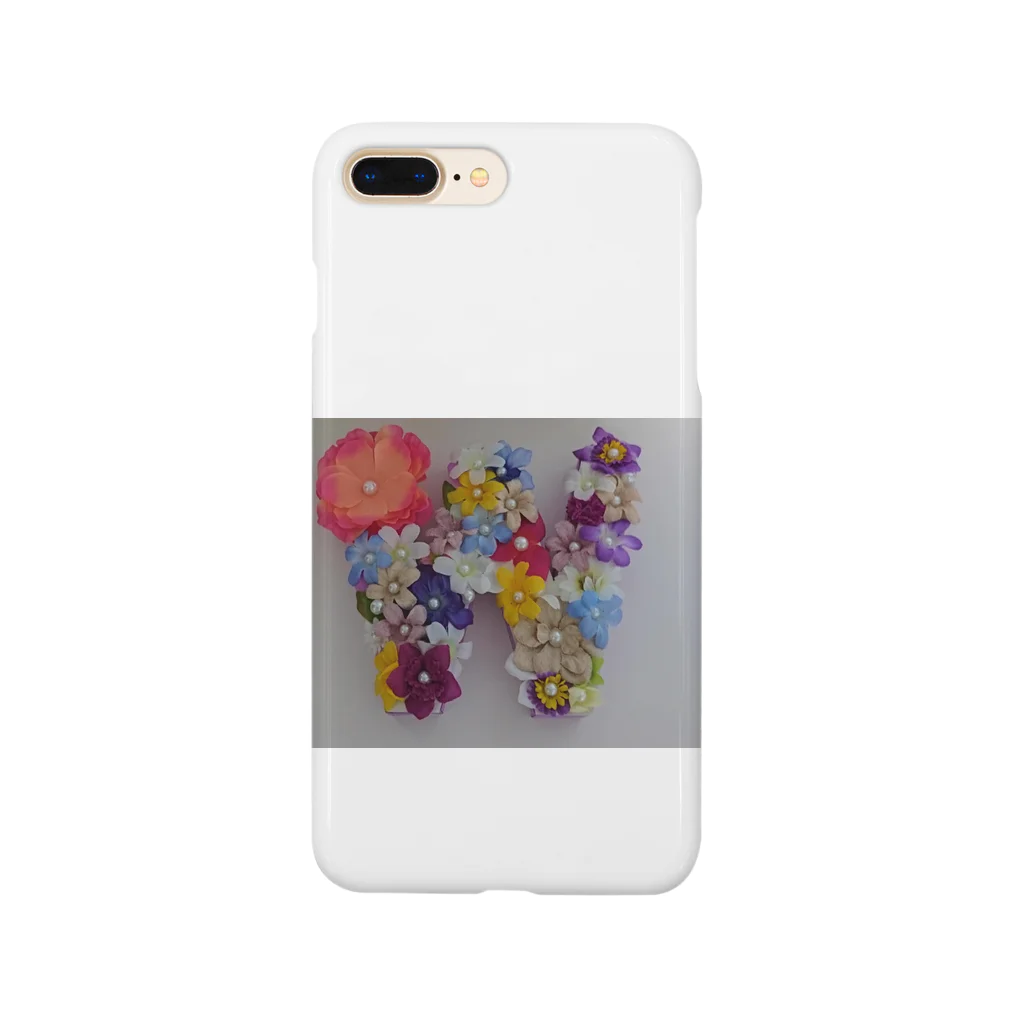 jaune-mimosaのアルファベッドフラワーW Smartphone Case