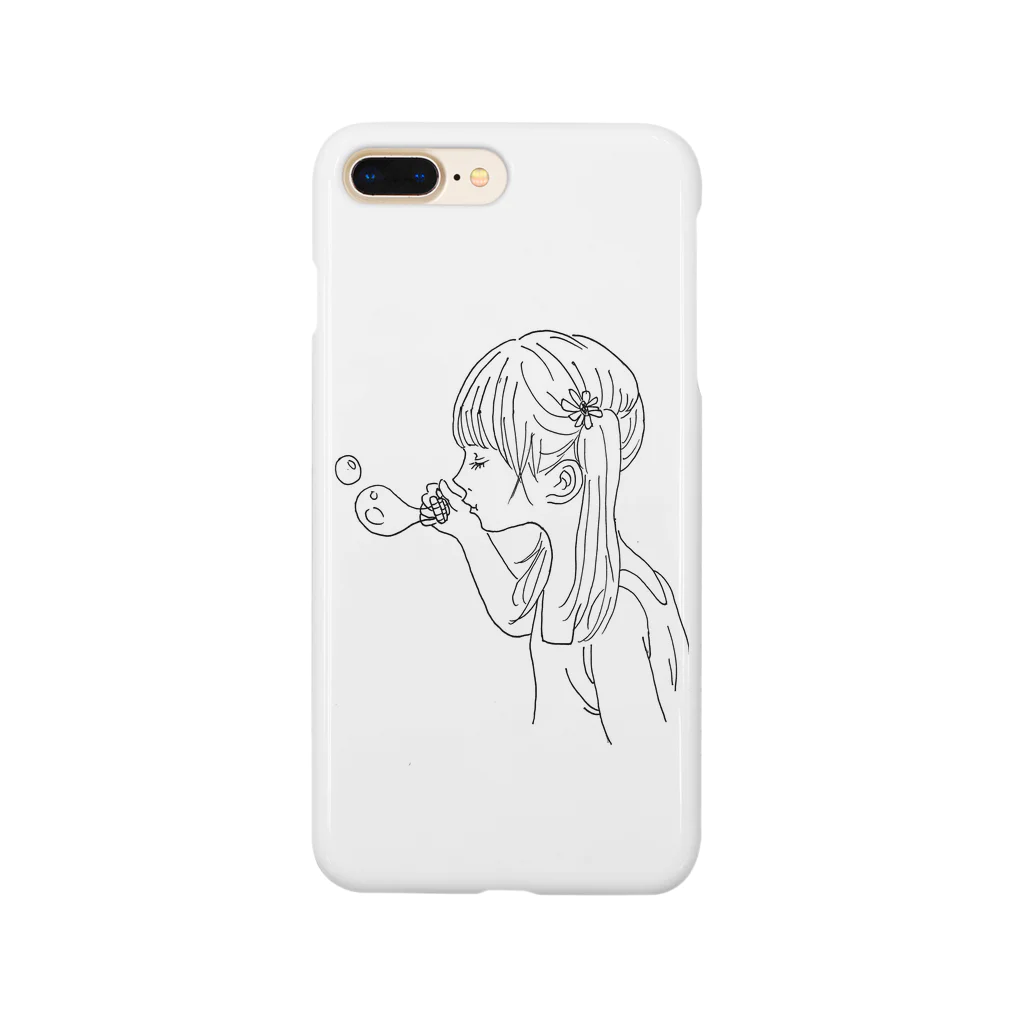 m_chiro62のシャボン玉ガール Smartphone Case