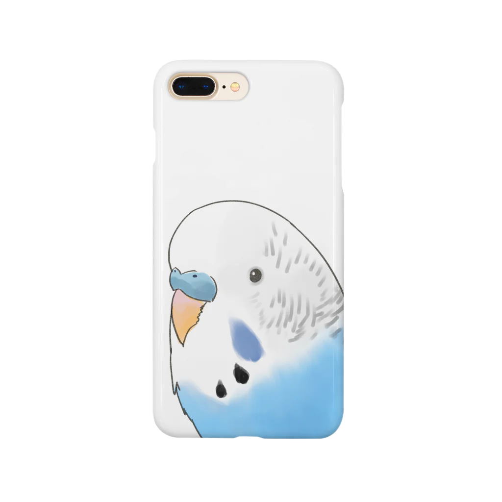 まめるりはことりの見つめるセキセイインコちゃん【まめるりはことり】 Smartphone Case