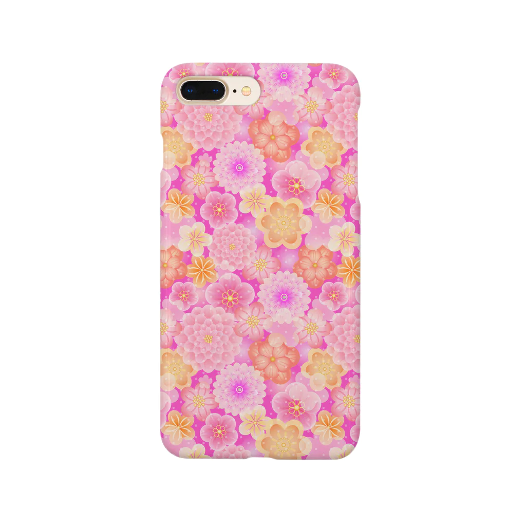 和の色彩 -wa_no_iroiro-の花尽くし_壱（桃色） Smartphone Case