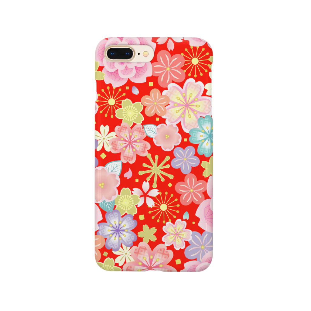 和の色彩 -wa_no_iroiro-の花尽くし_弍（赤） Smartphone Case