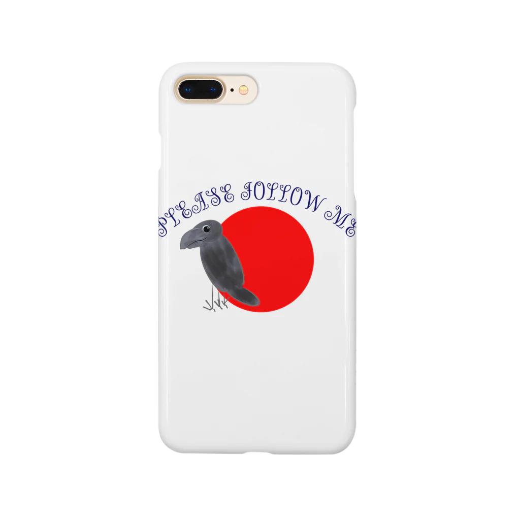 青空クリエイトのヤタガラスのメッセージ（ついてきて下さい。） Smartphone Case