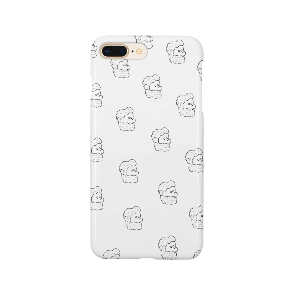 AFTER BEATSの"Mojya Face(black and white)" Smartphone case Smartphone Case