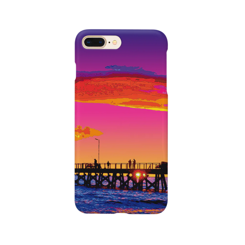 GALLERY misutawoのオーストラリア 夕暮れのヘンリービーチ桟橋 Smartphone Case