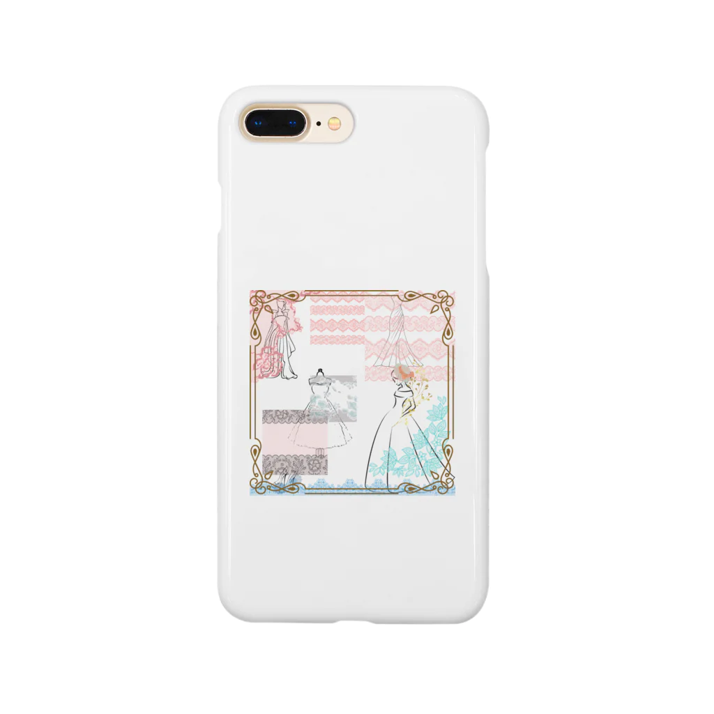 白蓮のドレスデザイン Smartphone Case