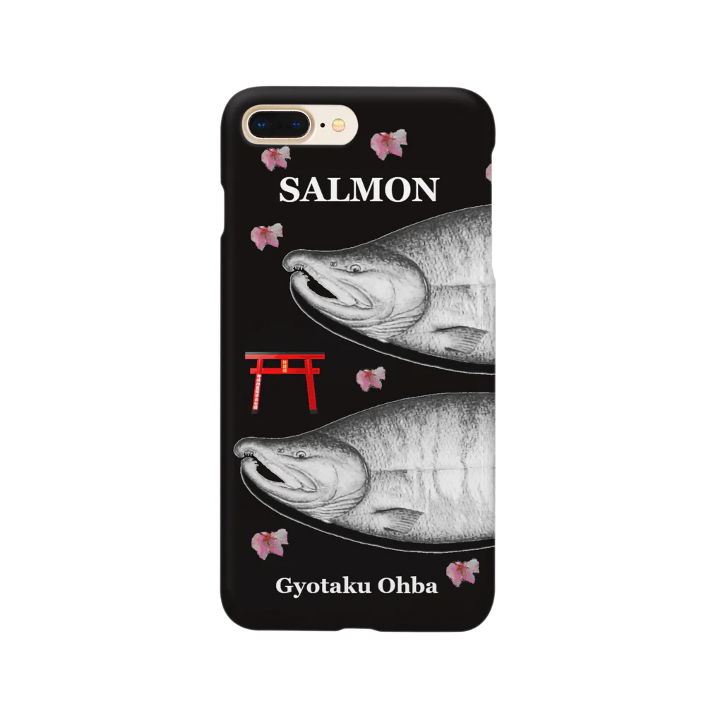 G-HERRINGの鮭！（SALMON；桜；鳥居）あらゆる生命たちへ感謝をささげます。 Smartphone Case