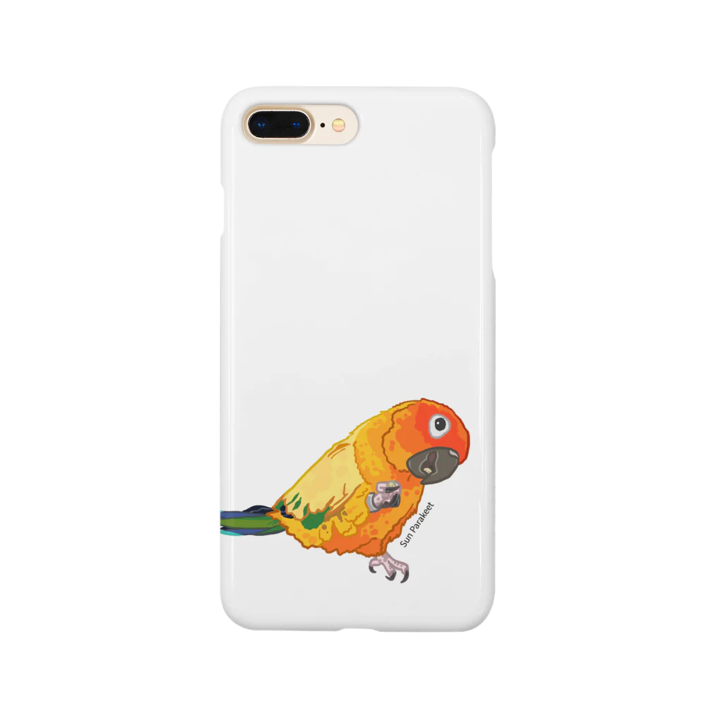 プラナリ屋。のクルミを食べるコガネメキシコインコ。 Smartphone Case