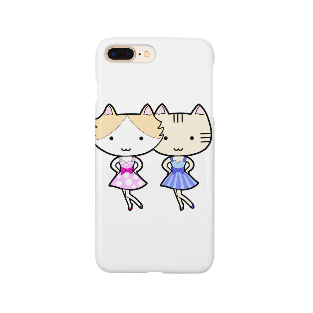 neko*neko*の猫のナナミとミミ子 スマホケース