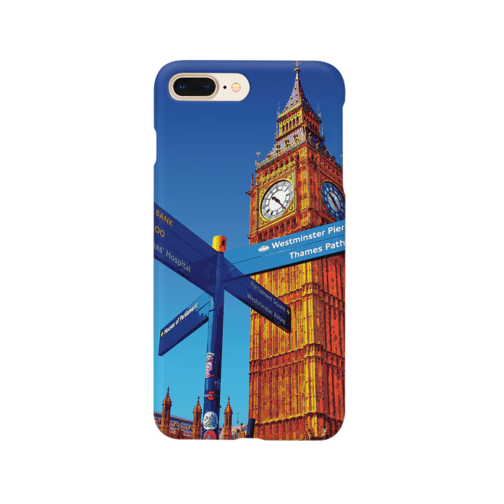 GALLERY misutawoのイギリス ビッグ・ベンと案内板 Smartphone Case