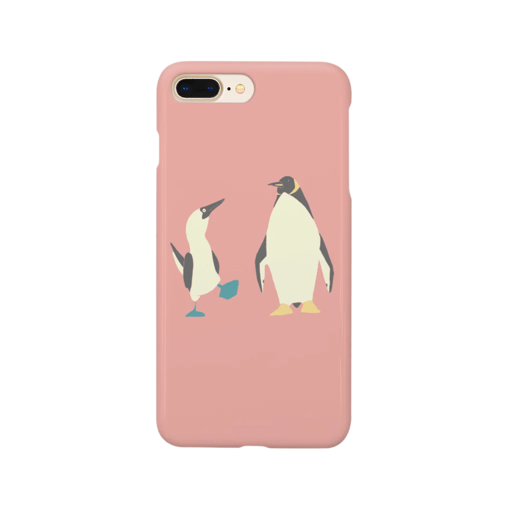 zawamichanのアオアシカツオドリとペンギン Smartphone Case