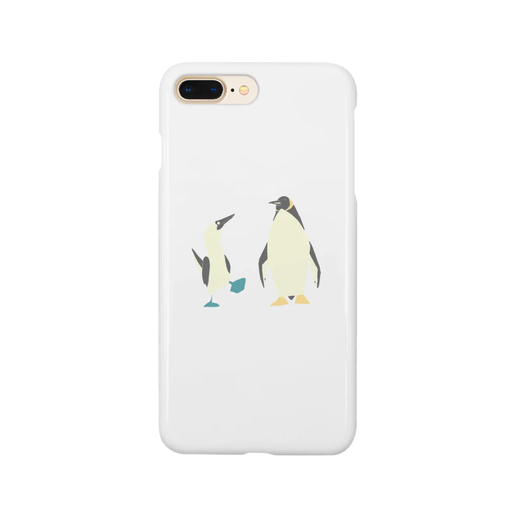 zawamichanのアオアシカツオドリとペンギン Smartphone Case