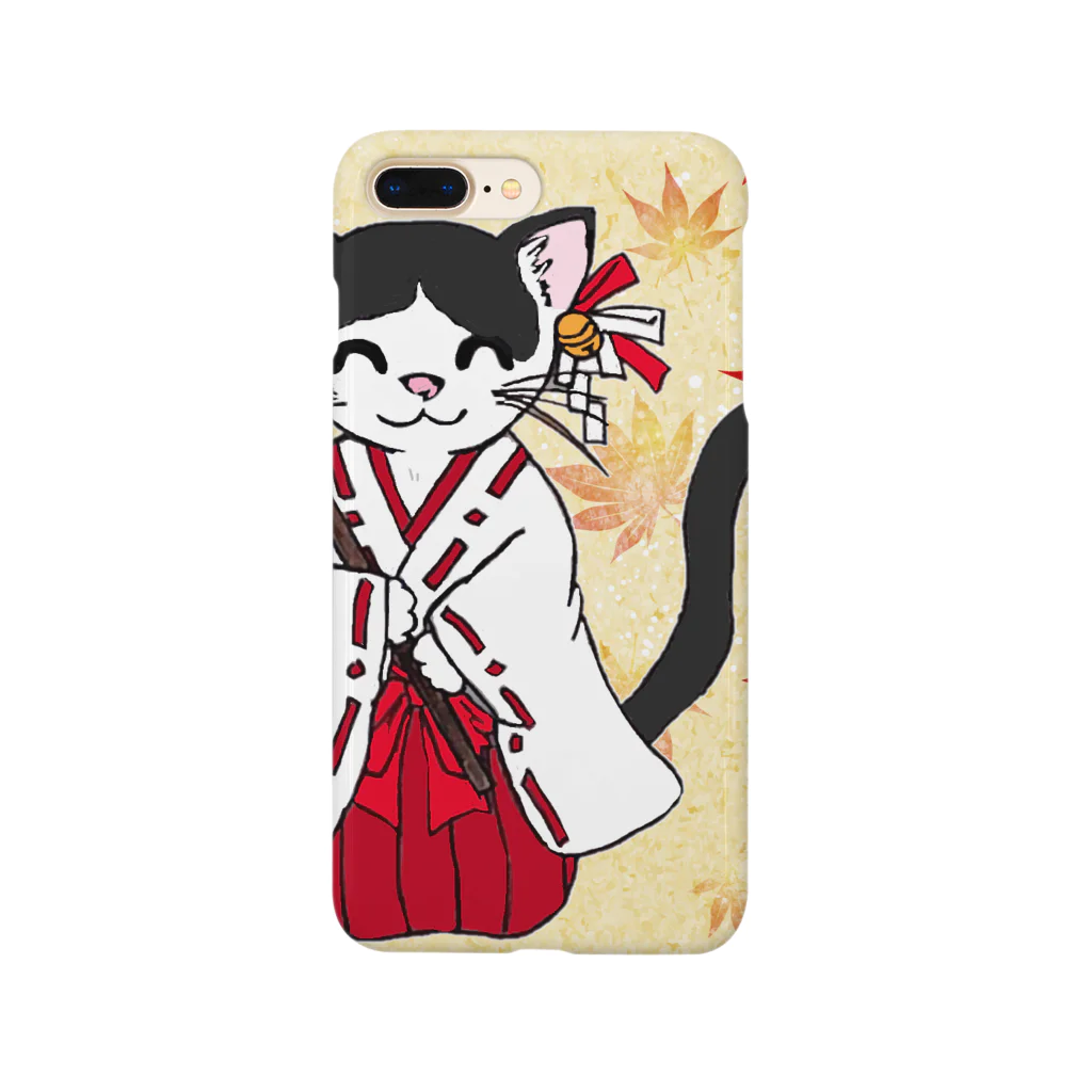 【OFFICIAL】ねこぱんち Paraguay 公式ショップの巫女ゆき Smartphone Case