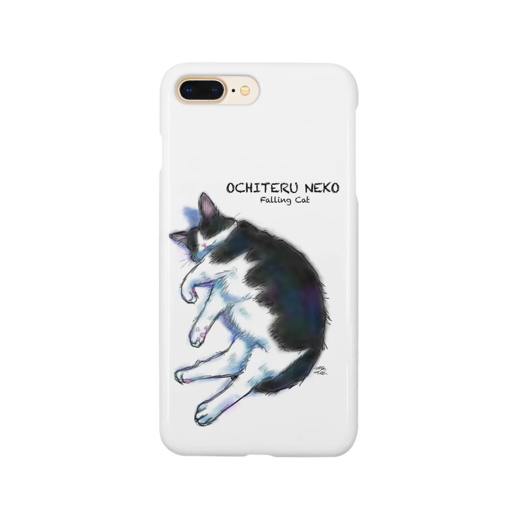 ねこねこ堂の落ちてる猫（ハチワレ） Smartphone Case