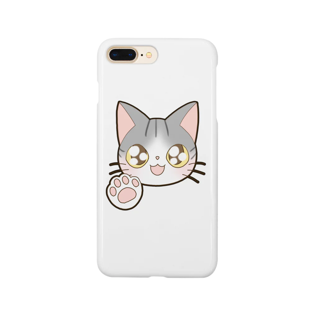 かわいいもののおみせ　いそぎんちゃくのお目目キラキラサバ白猫ちゃん Smartphone Case