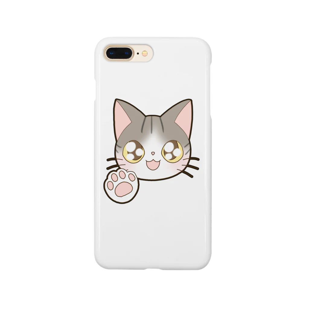 かわいいもののおみせ　いそぎんちゃくのお目目キラキラキジ白猫ちゃん Smartphone Case