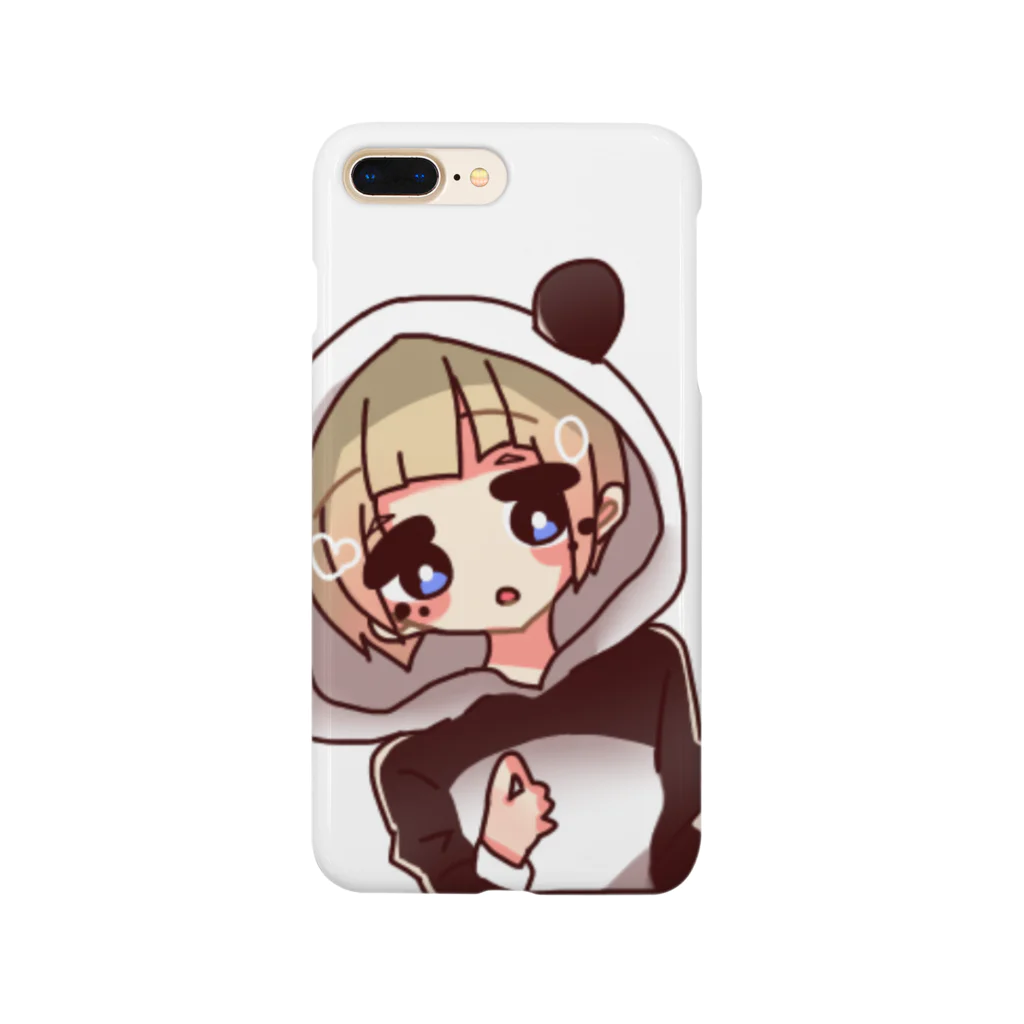 可愛い屋さんのパンダパーカーの女の子_ Smartphone Case