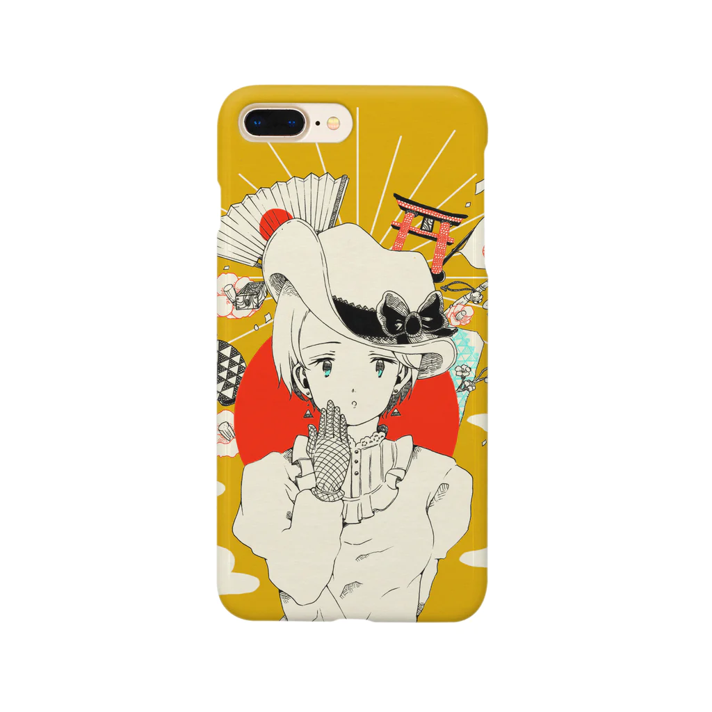 Japaaaan 和店の【和風好きさん必見！】ハットのお嬢さん Smartphone Case