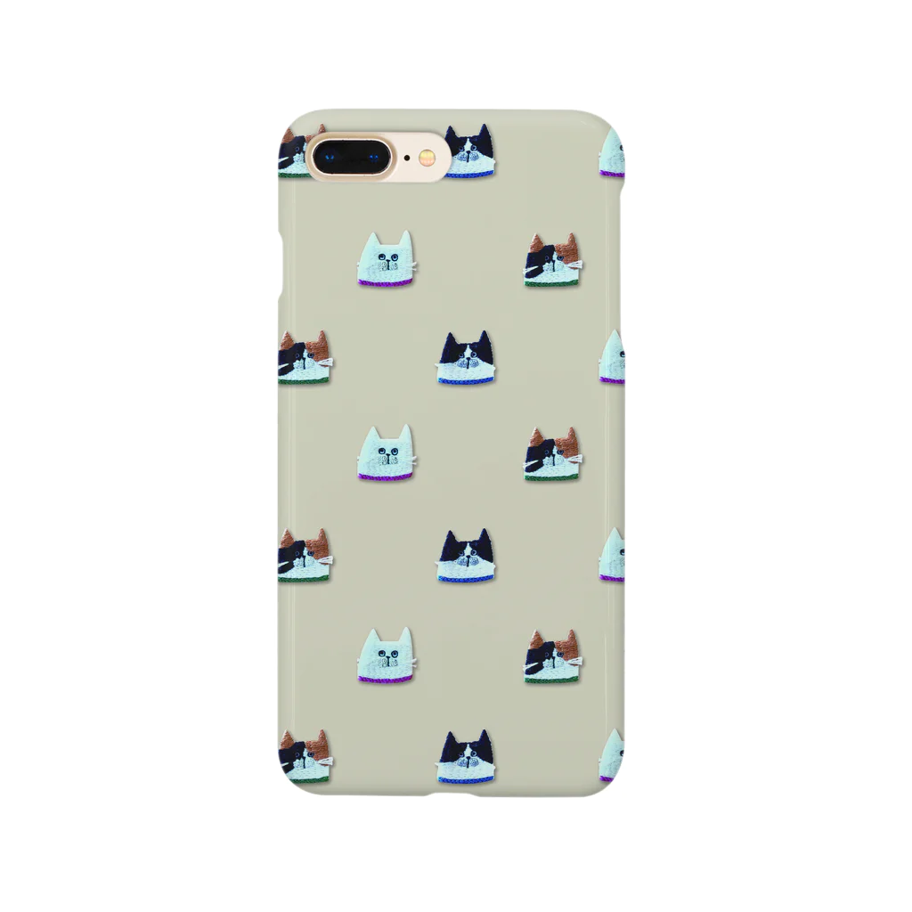 Moikkaの刺繍ねこ 3兄弟 スマホケース