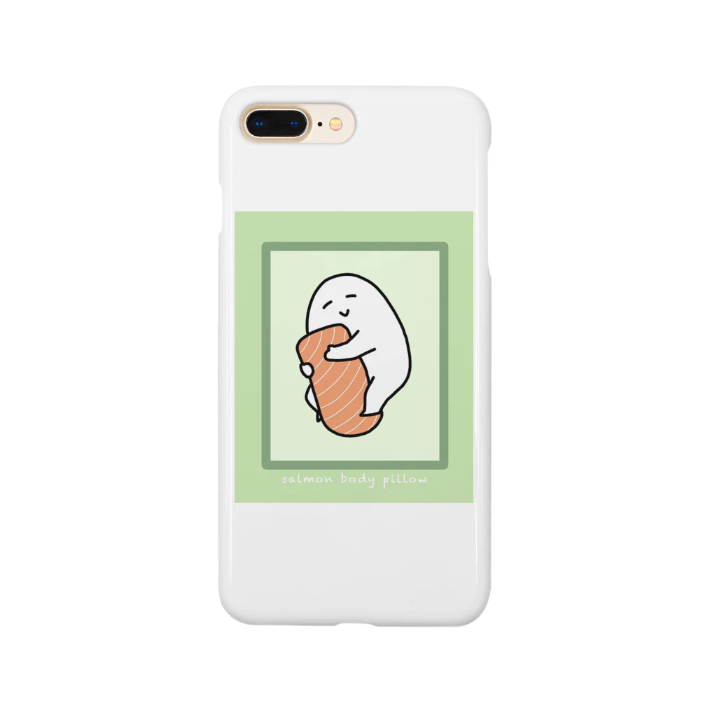 描き鮭のサーモン抱き枕でお昼寝 Smartphone Case