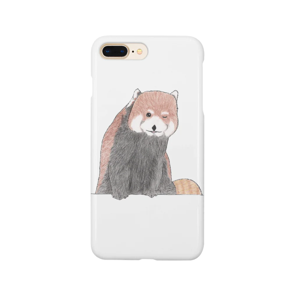 綿根八葉のやさしいレッサーパンダ（ウインク） Smartphone Case